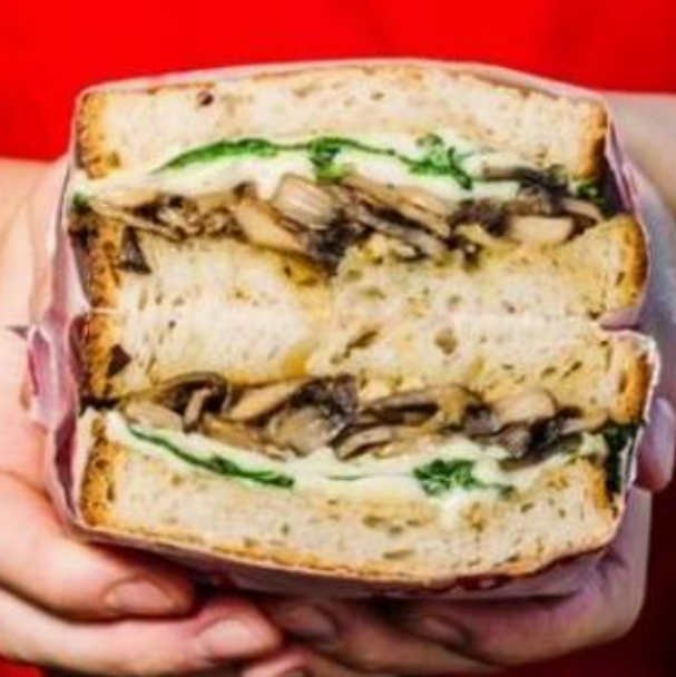 Mushroom melt sandwich