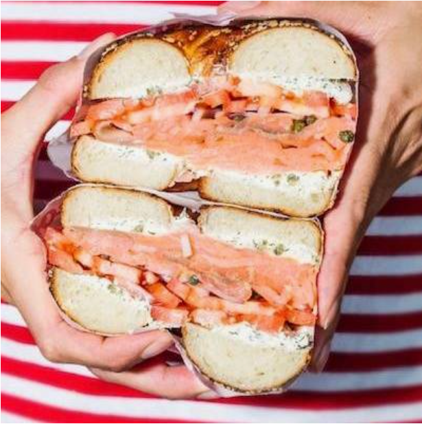 Salmon bagel